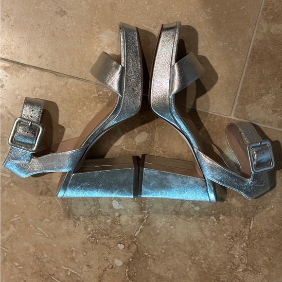 NWOB 27 EDIT NATURALIZER Jaselle Platform- Metallic Leather Silver, size 7.5M - Picture 7 of 15